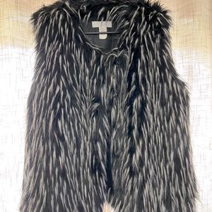 Oversized fur vest